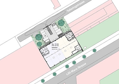 Plan für den Handwerkerhof Telleringstraße